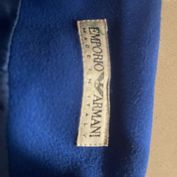 Emporia Armani navy blue suit jacket zip up lightly worn size European size 38 - Picture 3 of 6